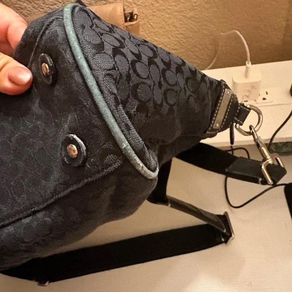 Coach Black Signature Laptop Briefcase - Picture 6 of 9